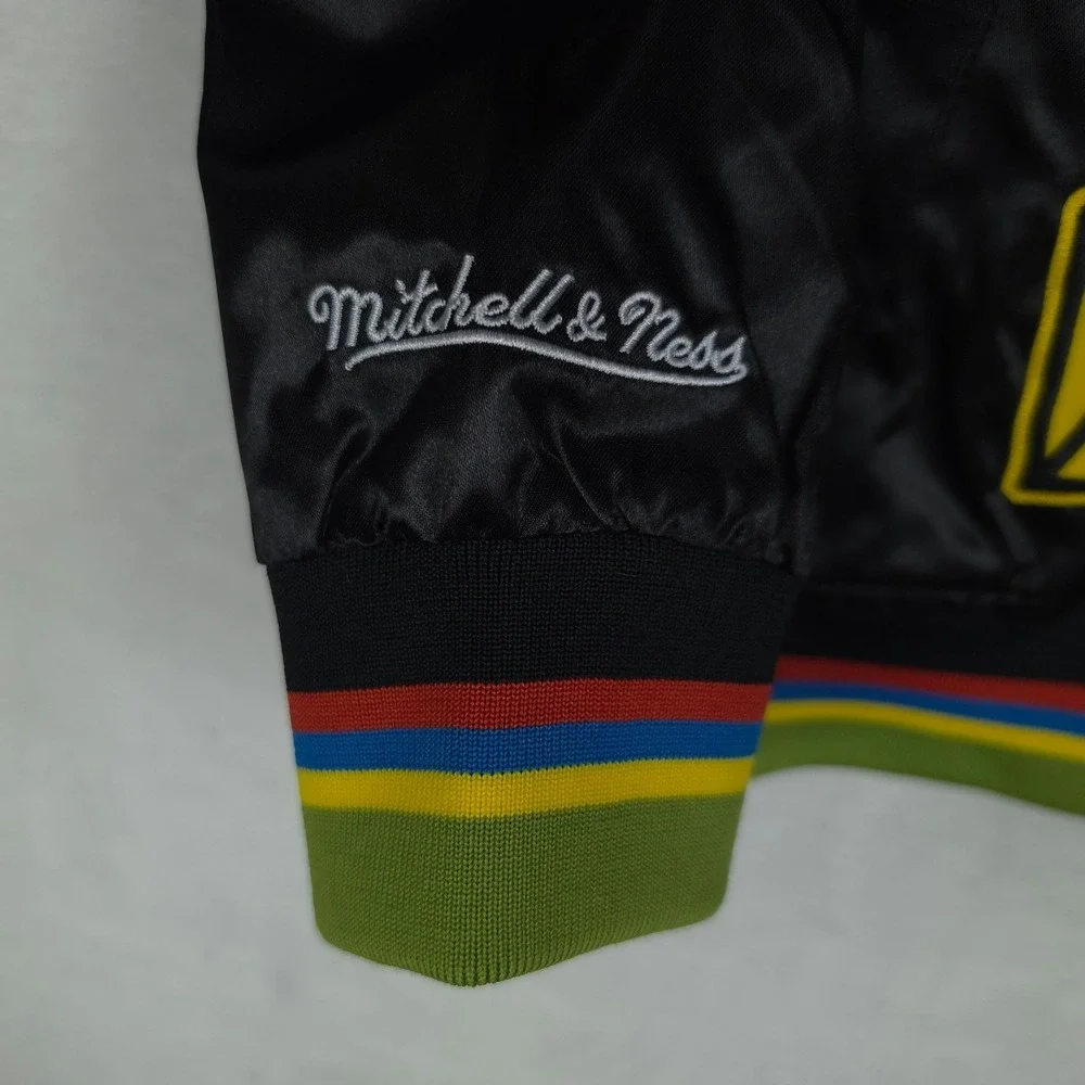Hebru Brantley Mitchell & Ness Medium Varsity Jacket Cut‎ & Sew Art Black NWT